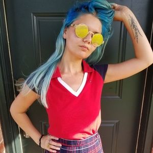 vtg Tommy Jeans collared v-neck ❤️💙